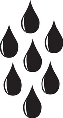 Black Raindrop Pattern Design