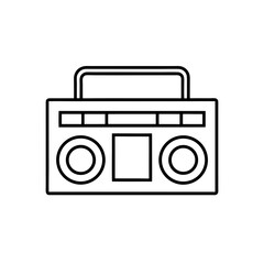 boombox icon on white background  