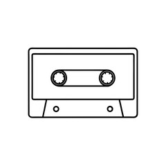 Obraz premium cassette tape on white background .svg