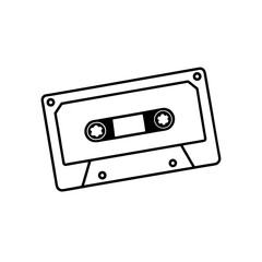 Obraz premium cassette tape on white background (1).svg