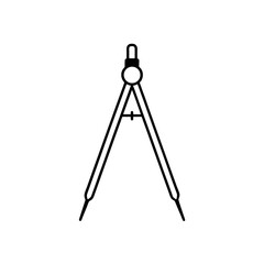 compass tool for drawing on white background  .svg