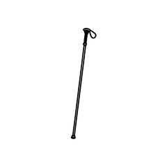hiking stick on white background  .svg