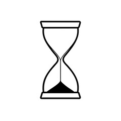 hourglass with sand on white background  .svg