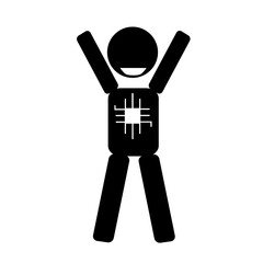 Happy AI, Smiling AI Robot Vector – Friendly Artificial Intelligence Character Illustration