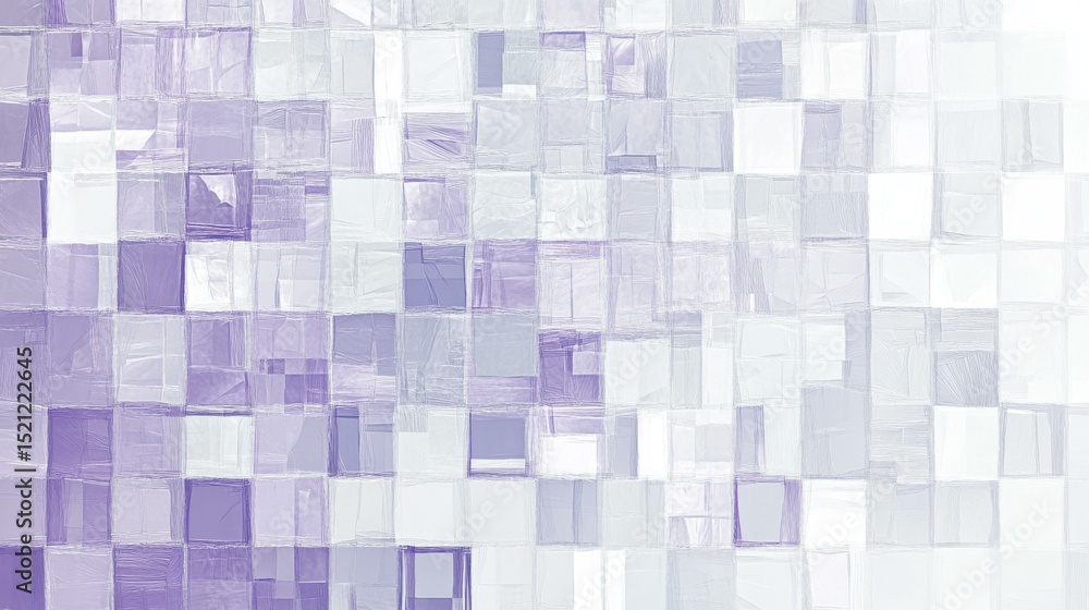 Poster abstract geometric shapes in serene grid pattern art