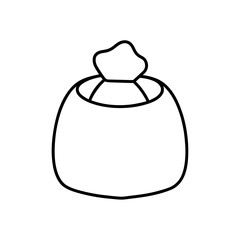 Obraz premium marshmallow bag on white background 