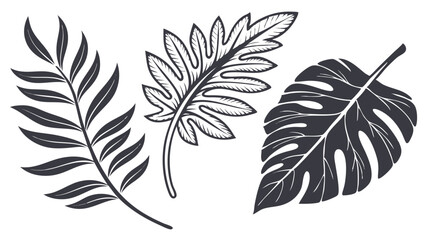 "Leaf Icons Set – Vector Collection of Various Leaves in Flat Style"
