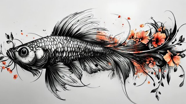 Ink Art Tattoo Stencils White Background Pencil Drawing Tattoo Design Hand Drawn Ink Art Tattoo Stencil Sketch Pencil Art Black and White Tattoo Drawing Detailed Tattoo Art
