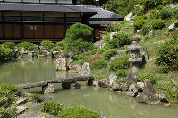 Beautiful japanese garden of Chishaku-in temple in Kyoto