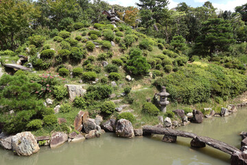 Beautiful japanese garden of Chishaku-in temple in Kyoto