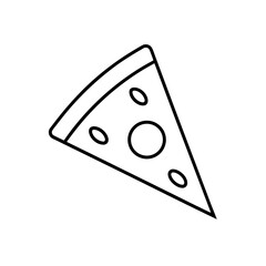 pizza slice vector illustration on white background