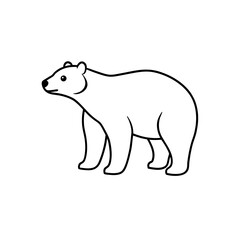 Fototapeta premium polar bear standing on white background .svg