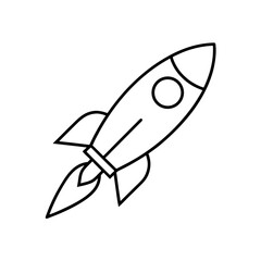 rocket ship cartoon on white background  .svg