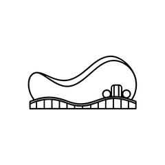 roller coaster car on white background  .svg