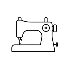 sewing machine icon on white background  