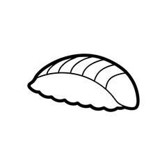 sushi nigiri on white background  .svg