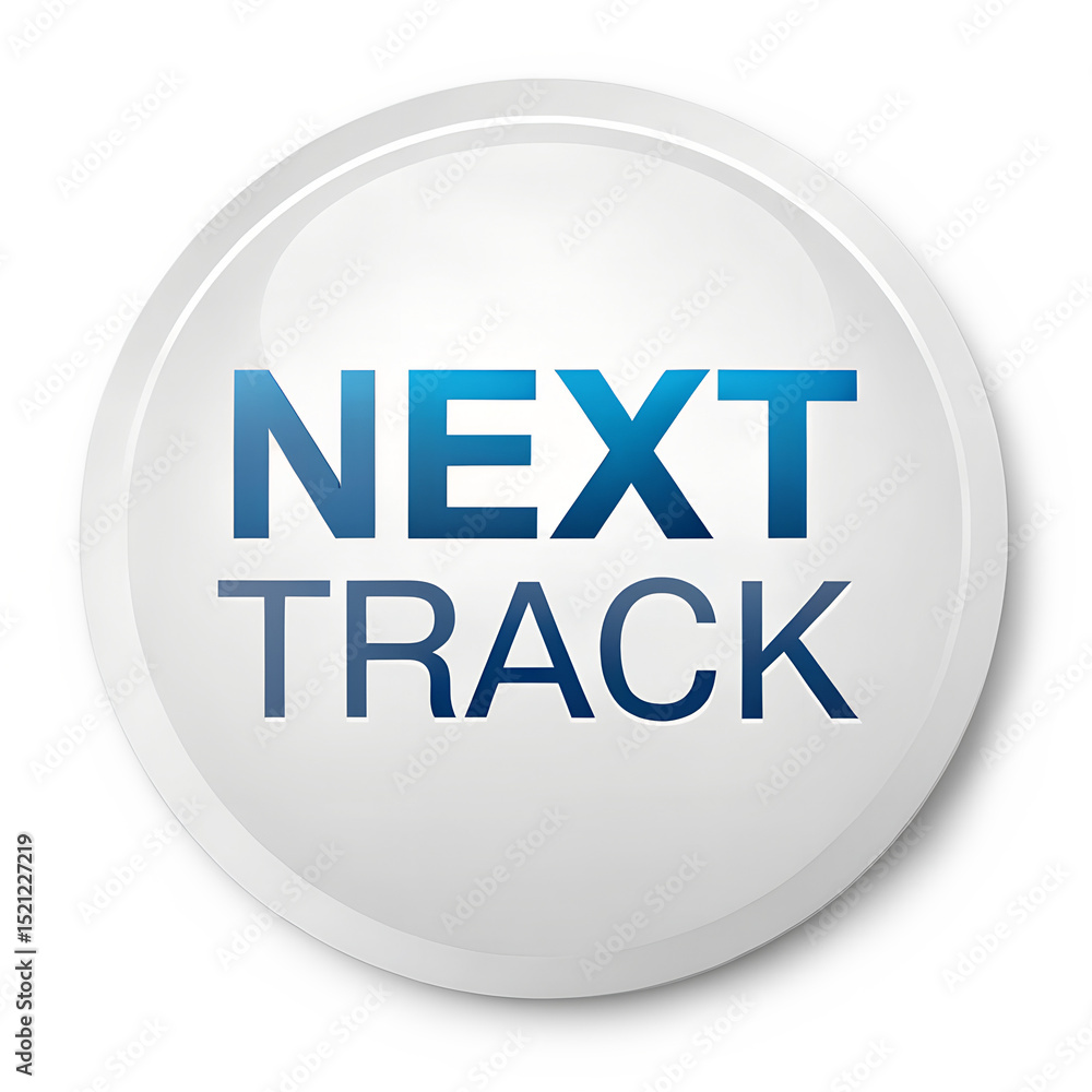 Poster next track icon isolated on transparent background