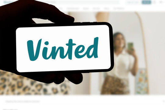 Guilherand-Granges, France - June 05, 2025. Vinted: Online marketplace where users can buy, sell, and exchange pre-owned clothing and accessories. Founded in 2008, it operates in 18 countries.