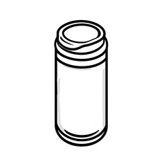 Fototapeta premium Empty jar illustration for packaging design and storage solutions