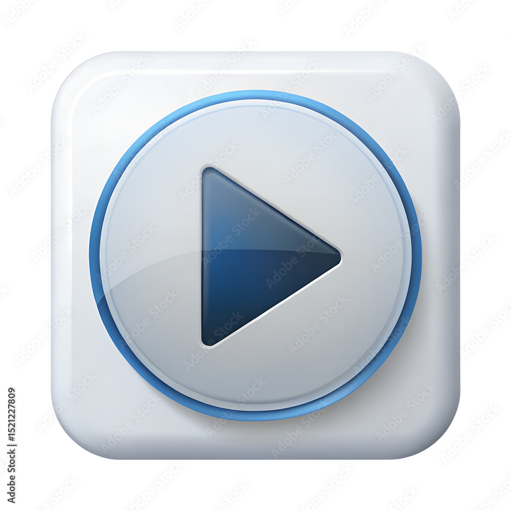 Poster play button icon isolated on transparent background