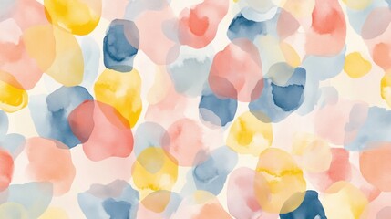 Abstract watercolor blobs in pastel colors
