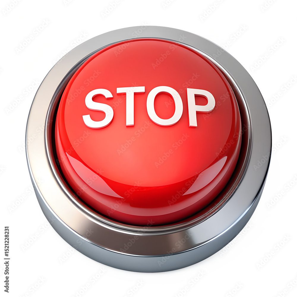 Poster stop button icon isolated on transparent background