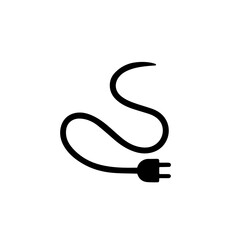 Stylized Black Power Plug Icon