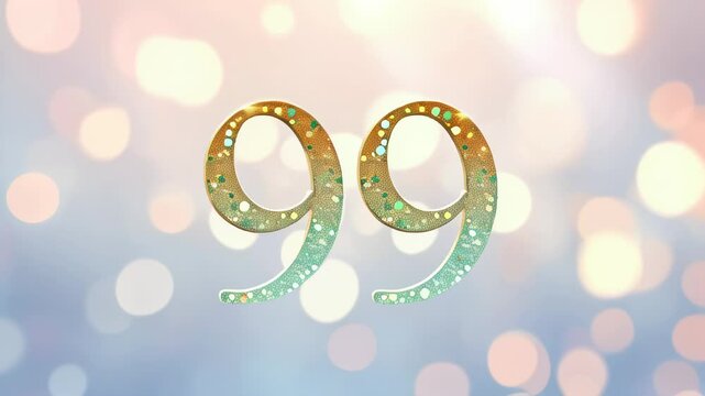 Number 99 with a blurry background