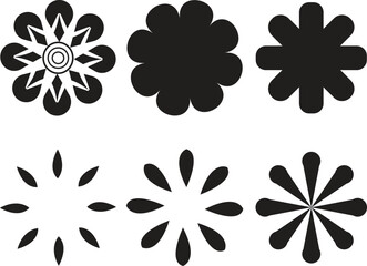 black and white flowers