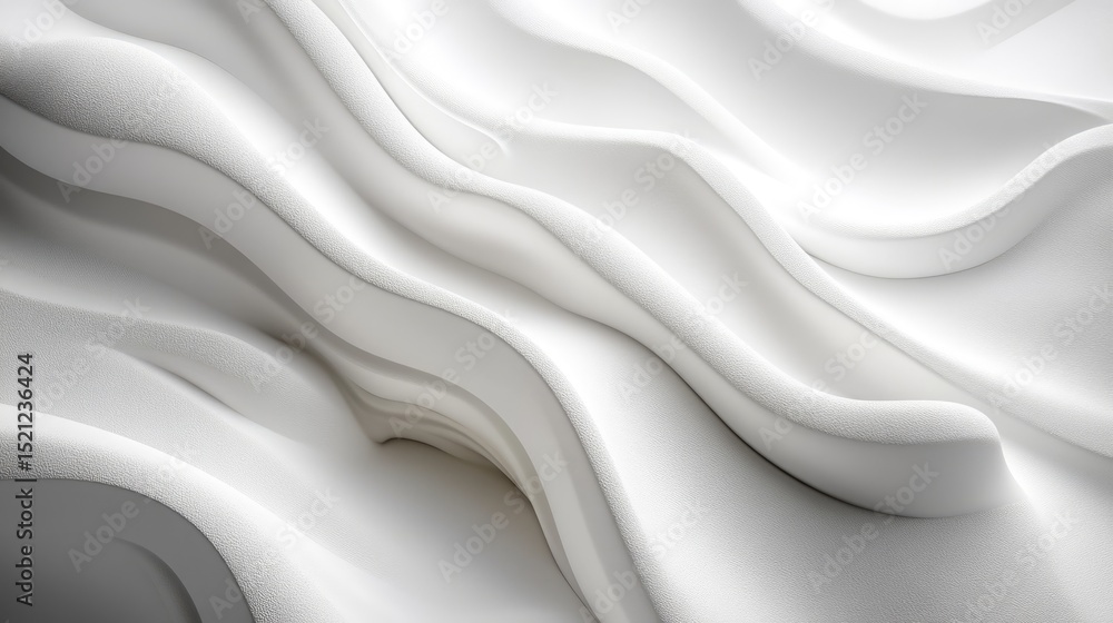 Poster elegant flowing white texture abstract design studio setting fine art close-up visual aesthetics