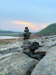 stones on the mountain 