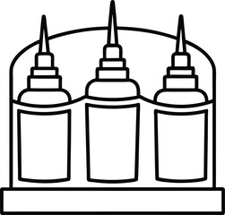 Traditional Molcajete with Salsa Vector Design Line art illustration