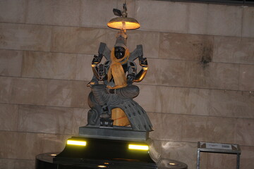 

The antique Saraswati statue in the Kashi Vishwanath Temple, Varanasi, is a revered depiction of...