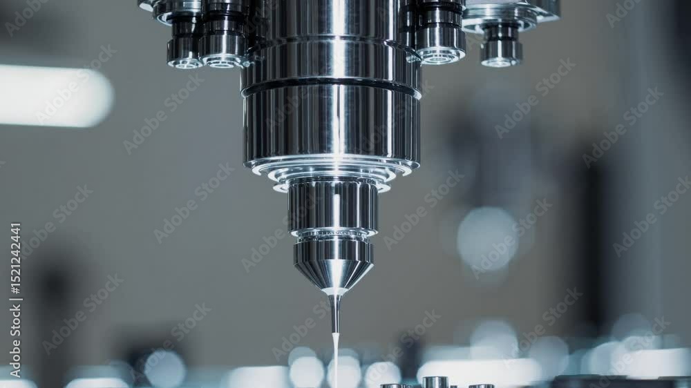Poster precision robotic arm applying industrial adhesive, showcasing advanced manufacturing automation wit