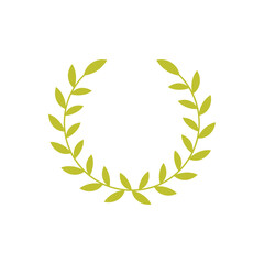 Laurel wreath of victory icon frame ranking decoration. Vector illustration