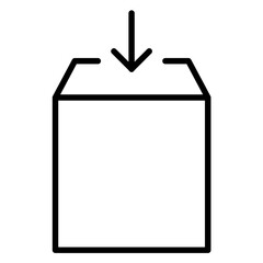 Box Vector Outline Icon.  Shipping symbol.