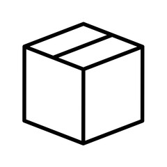 Box Vector Outline Icon.  Shipping symbol.