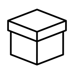 Box Vector Outline Icon.  Shipping symbol.