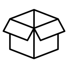 Box Vector Outline Icon.  Shipping symbol.