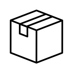 Box Vector Outline Icon.  Shipping symbol.