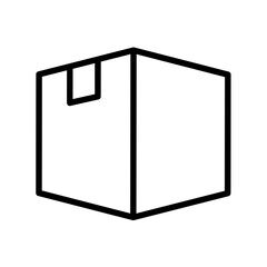 Box Vector Outline Icon.  Shipping symbol.