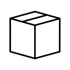 Box Vector Outline Icon.  Shipping symbol.