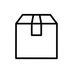 Box Vector Outline Icon.  Shipping symbol.