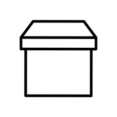 Box Vector Outline Icon.  Shipping symbol.
