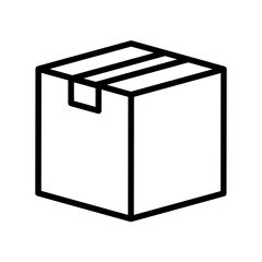 Box Vector Outline Icon.  Shipping symbol.