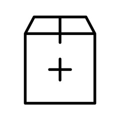 Box Vector Outline Icon.  Shipping symbol.