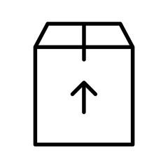 Box Vector Outline Icon.  Shipping symbol.