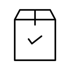 Box Vector Outline Icon.  Shipping symbol.