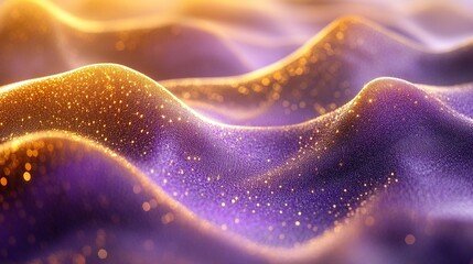 Obraz premium avy Golden and Purple Metallic 3D Background