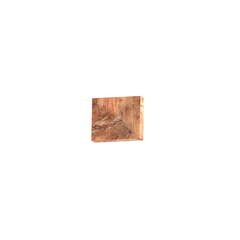 Wood Brick Shape 3d icon illustration